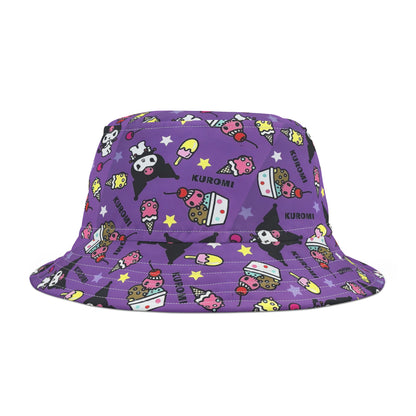 Kuromi Ice Cream Sundae Pattern Bucket Hat