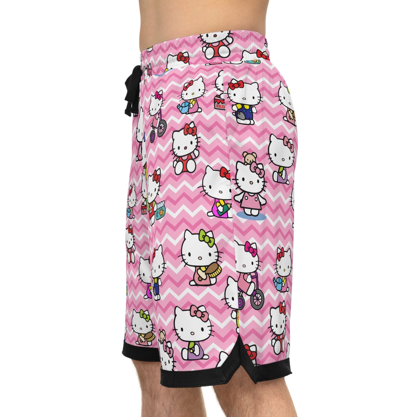 Hello Kitty Playtime Collage Basketball Rib Shorts