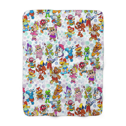 Muppet Babies Playtime Party Sherpa Fleece Blanket