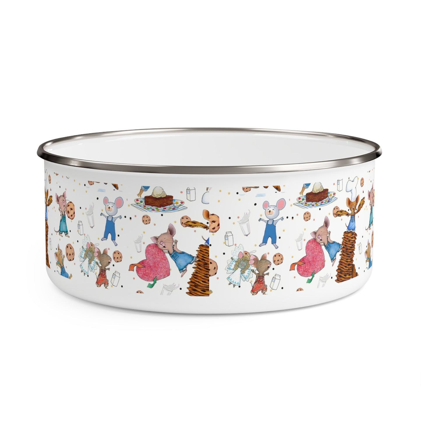 If You Give A Mouse A Cookie Collage Enamel Bowl