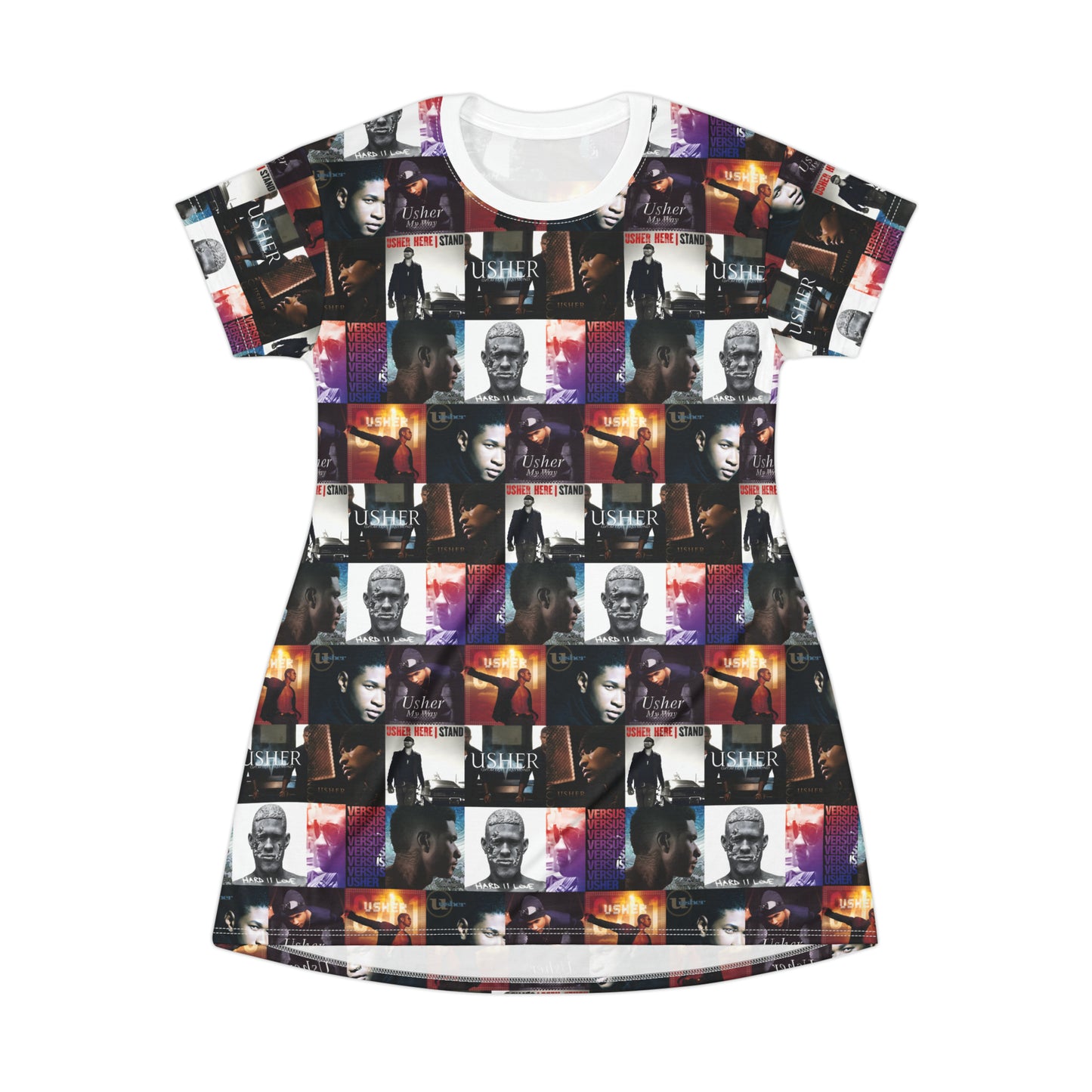 Usher Album Cover Art Mosaic T-Shirt Dress