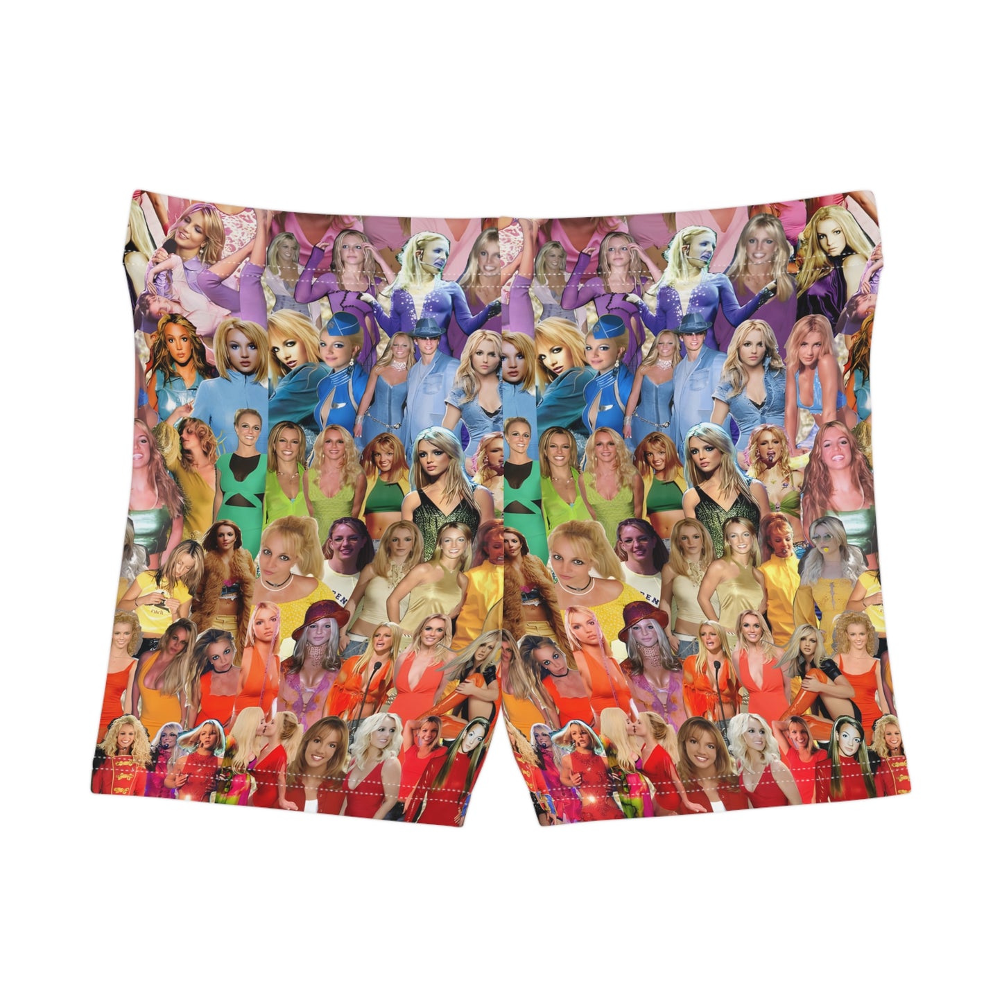 Britney Spears Rainbow Photo Collage Women's Shorts