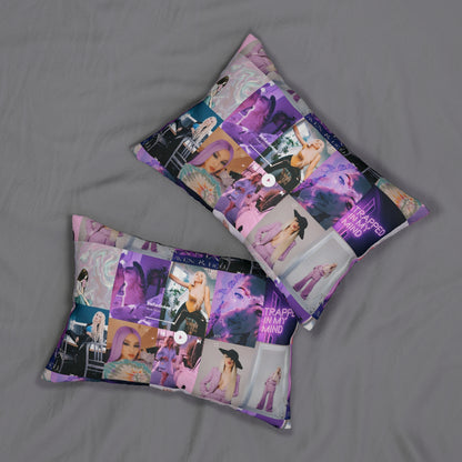 Ava Max Belladonna Photo Collage Spun Polyester Lumbar Pillow