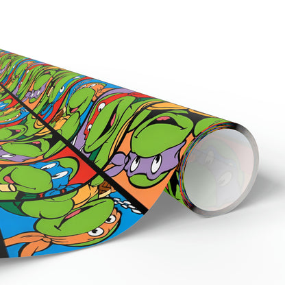 TMNT Turtle Toon Montage Gift Wrapping Paper