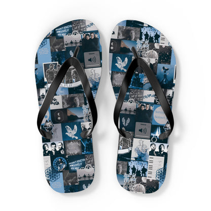 Coldplay Sunrise Sunset Collage Flip Flops