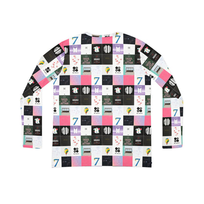 BTS Album Cover Art Collage Women's Long Sleeve V-neck Shirt