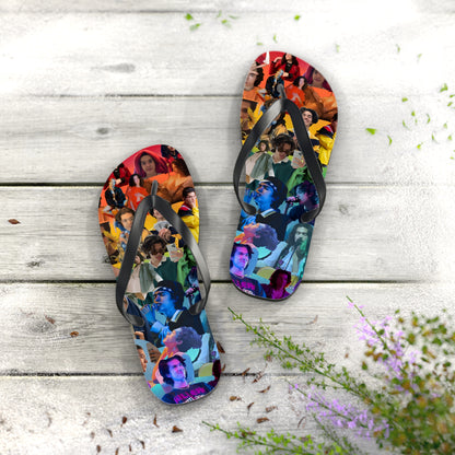 Conan Grey Rainbow Photo Collage Flip Flops