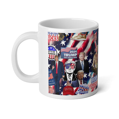 Donald Trump 2024 MAGA Montage Jumbo Mug