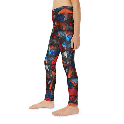 Post Malone Crystal Portraits Collage Youth Leggings