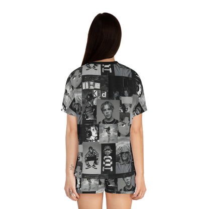 The Kid LAROI Black And White Collage Women's Short Pajama Set