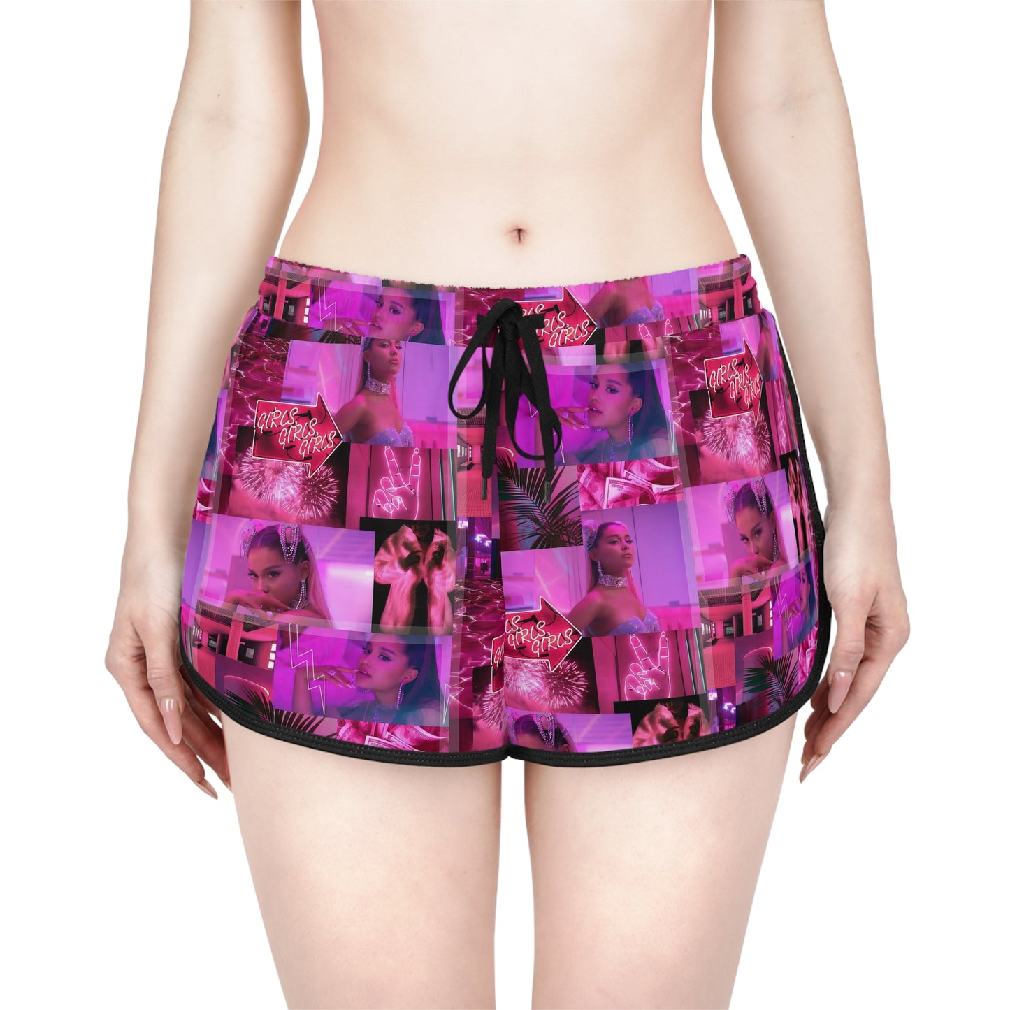 Ariana Grande 7 Rings Collage Women's Relaxed Shorts
