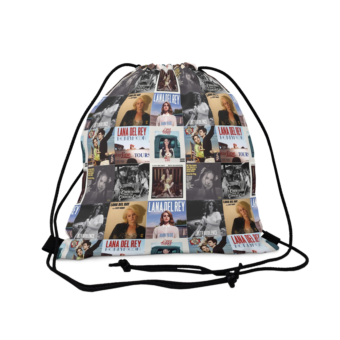 Lana Del Rey Album Cover Collage Outdoor Drawstring Bag