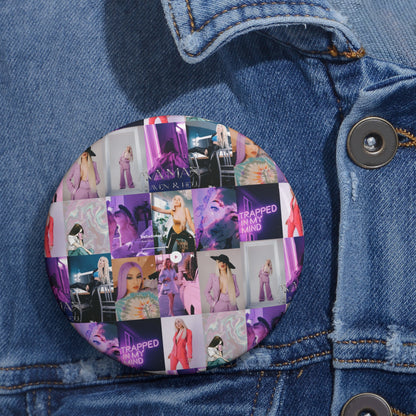 Ava Max Belladonna Photo Collage Custom Pin Buttons