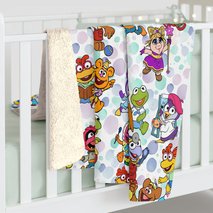 Muppet Babies Playtime Party Sherpa Fleece Blanket