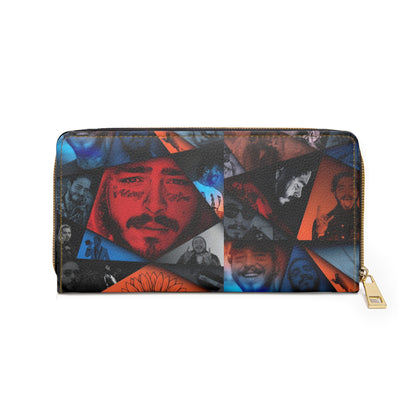 Post Malone Crystal Portaits Collage Zipper Wallet