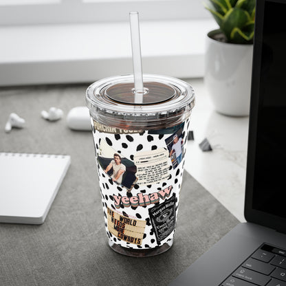 Morgan Wallen Yeehaw Collage Sunsplash Tumbler with Straw