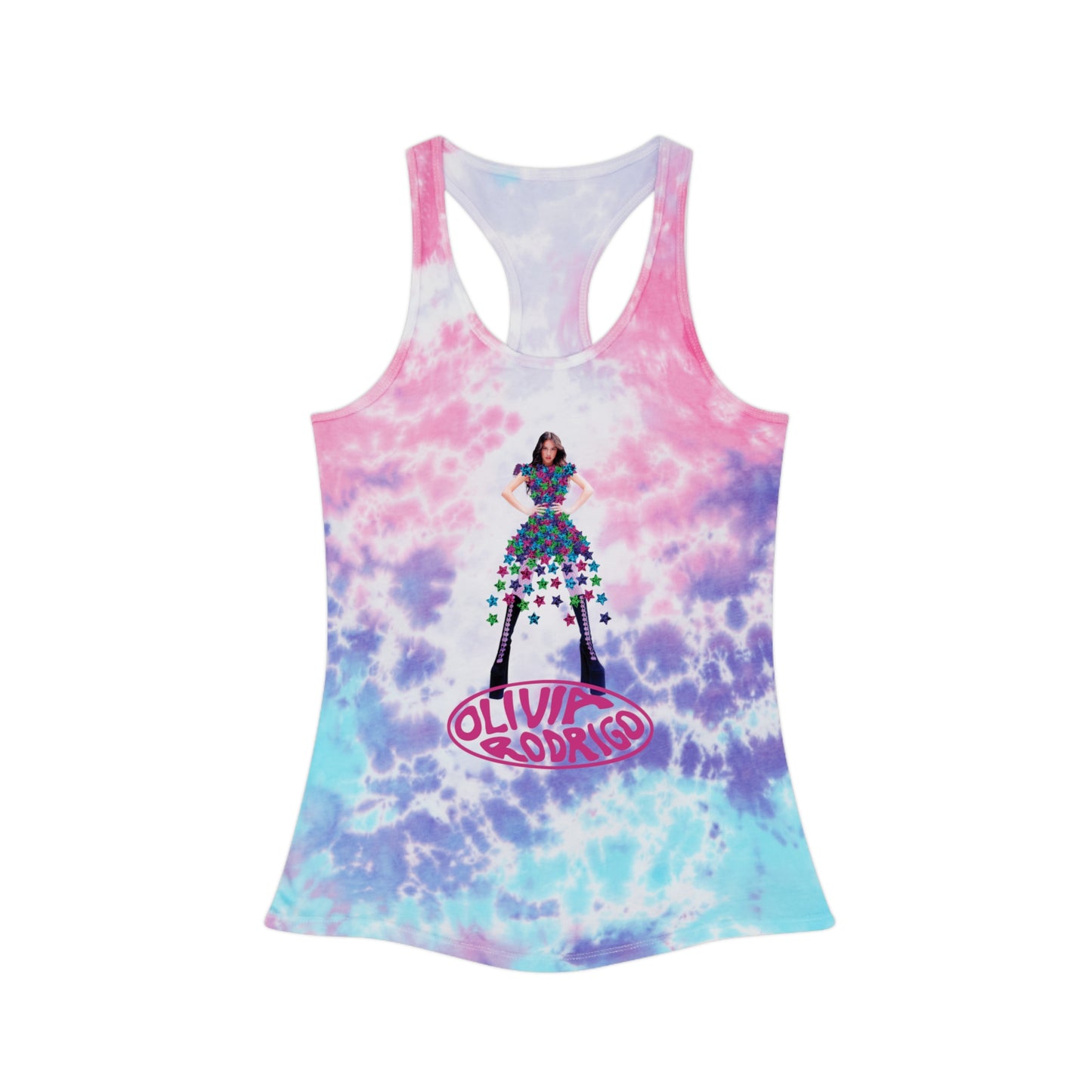 Olivia Rodrigo Hits Magazine Cover Tie Dye Racerback Tank Top