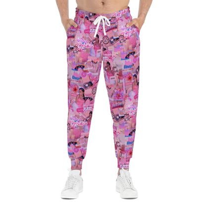 Ariana Grande Purple Vibes Collage Athletic Jogger Sweatpants - Fandom Flair