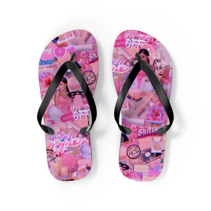 Ariana Grande Purple Vibes Collage Flip Flops - Fandom Flair