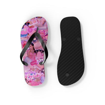 Ariana Grande Purple Vibes Collage Flip Flops - Fandom Flair