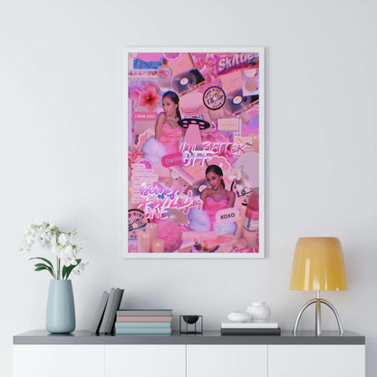 Ariana Grande Purple Vibes Collage Framed Print