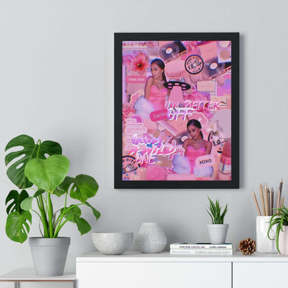 Ariana Grande Purple Vibes Collage Framed Print