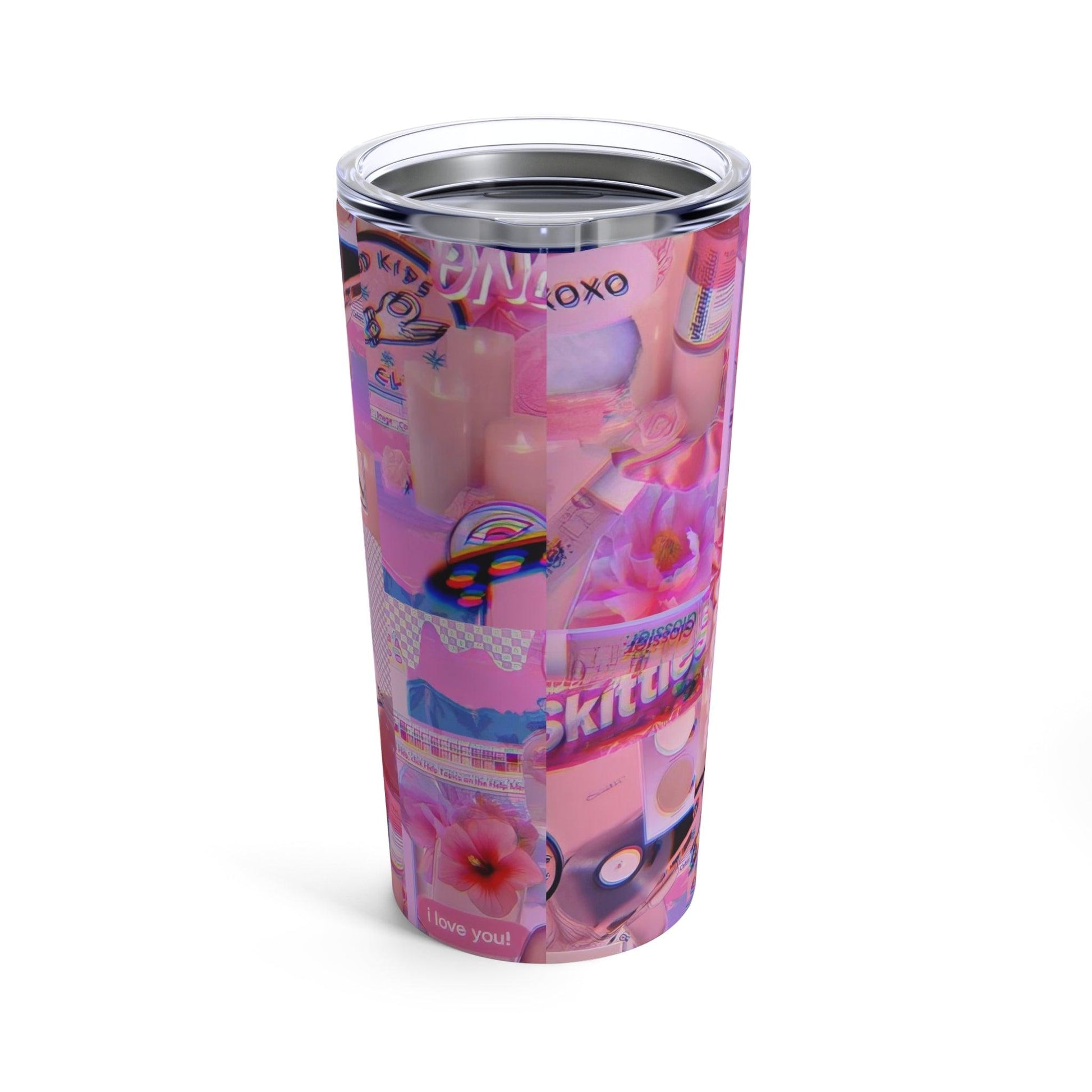 Ariana Grande Purple Vibes Collage Tumbler 20oz - Fandom Flair