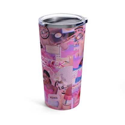 Ariana Grande Purple Vibes Collage Tumbler 20oz - Fandom Flair