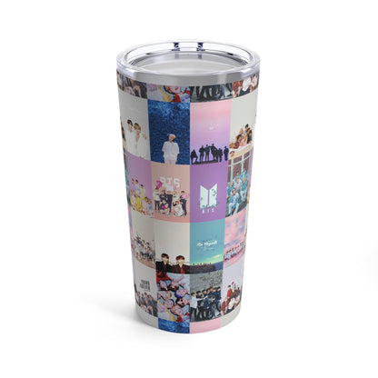 BTS Pastel Aesthetic Collage 20oz Tumbler - Fandom Flair