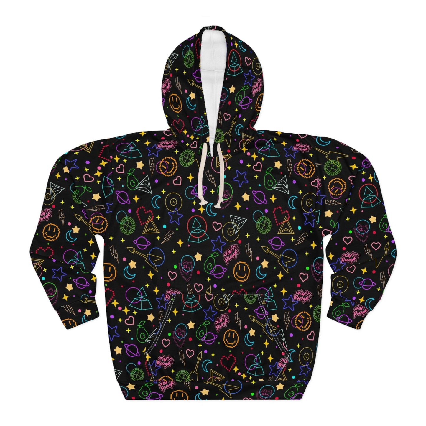 Daft Punk Arcade Carpet Pattern Unisex Pullover Hoodie - Fandom Flair