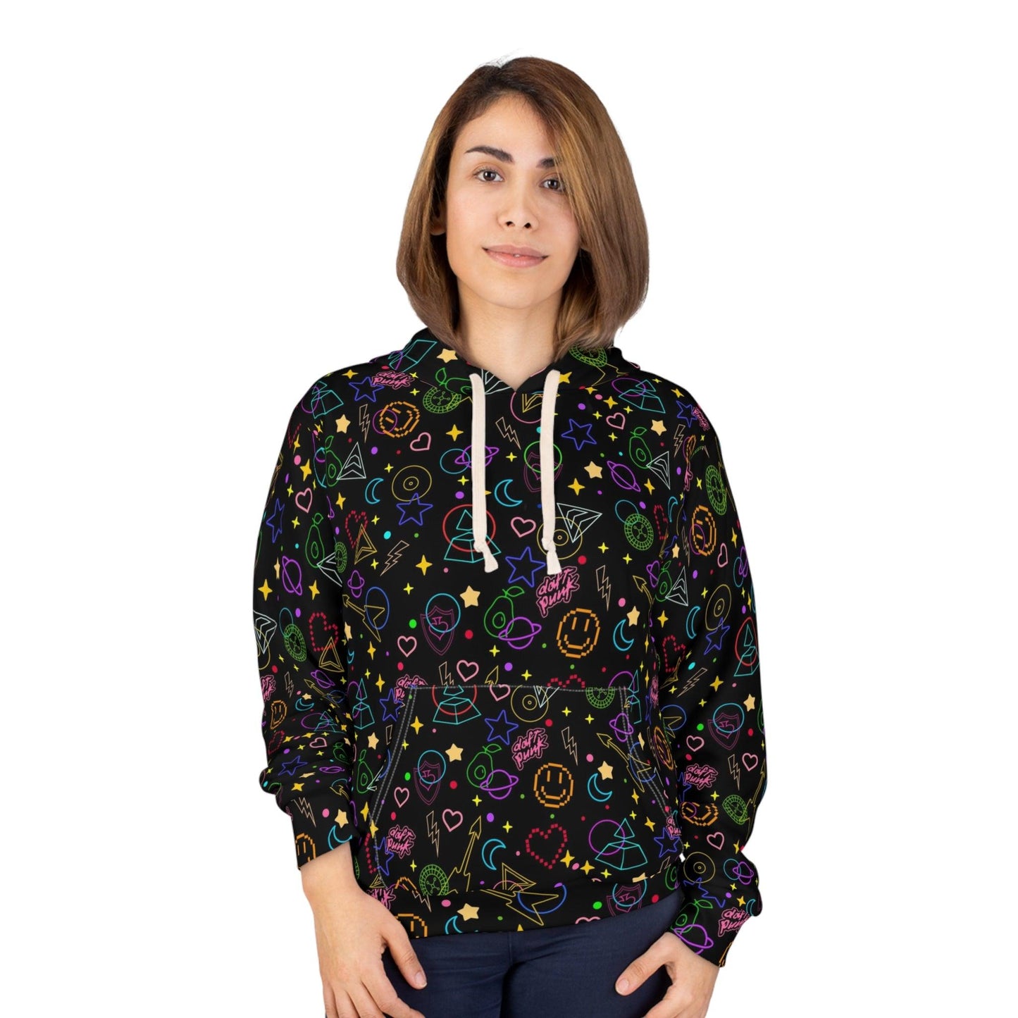 Daft Punk Arcade Carpet Pattern Unisex Pullover Hoodie - Fandom Flair